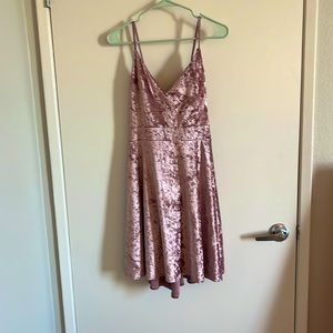 Crushed velvet skater dress